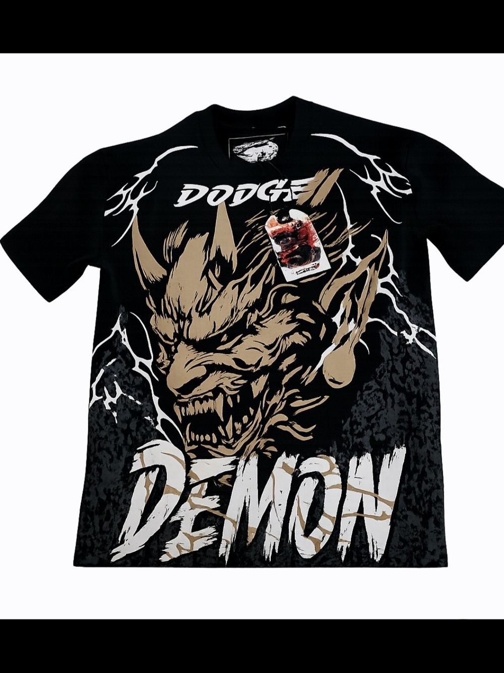 Dodge X Reason Limited Edition Black & Tan "Demon" Graphic Men T‑Shirt Sx S Nwt
